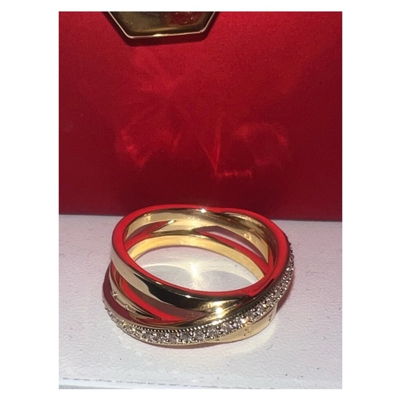 Crossover Pavé Triple Band ( Size 7) Ring - Picture 6 of 13